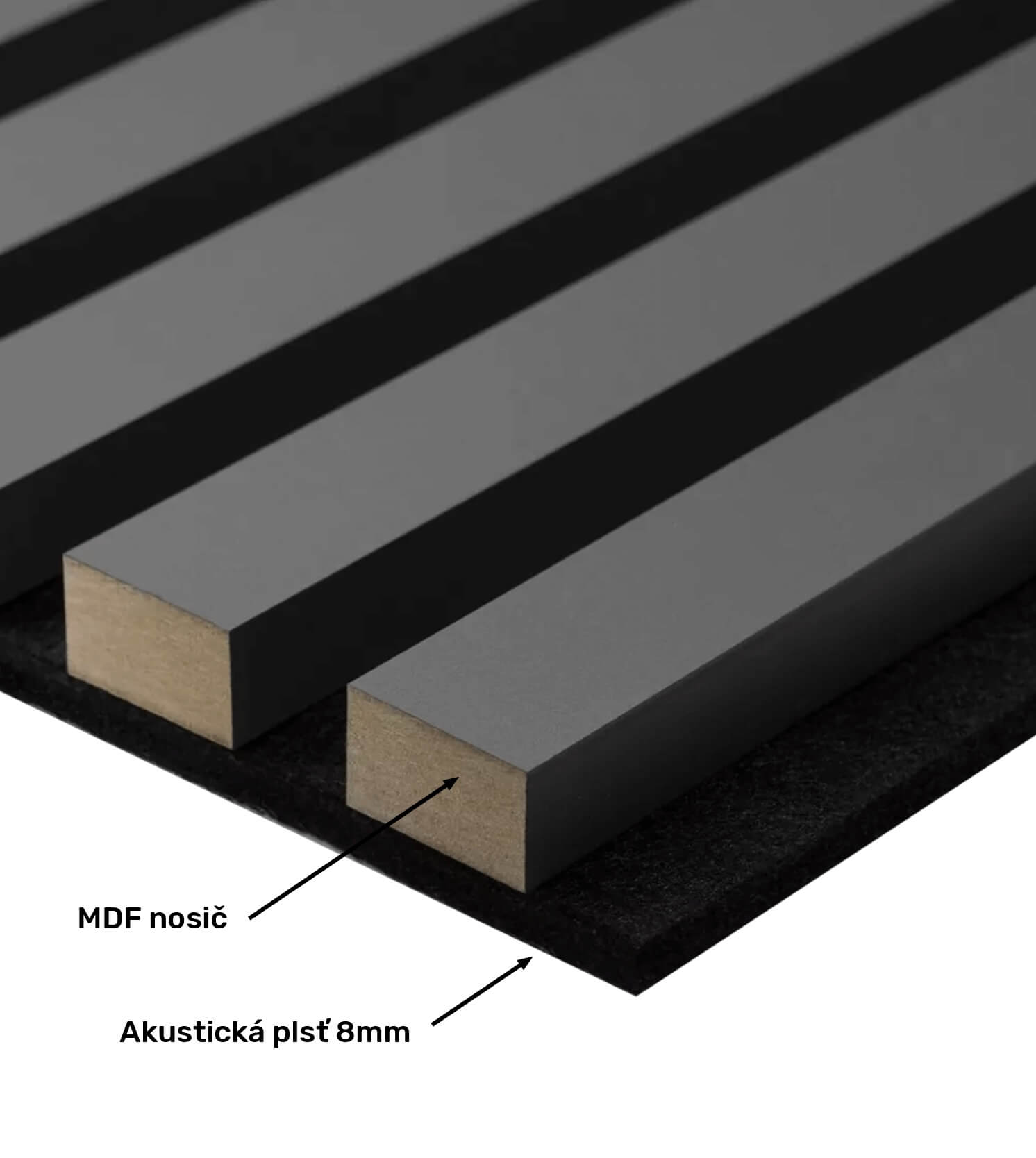 Akusticke panely, akusticke lamely, lamely na stenu, akusticka stena, potichu, dubove parkety, dubove parkety lamelovy panel, lamely čierny podklad, Nemi Trade, akusticke lamely na stenu